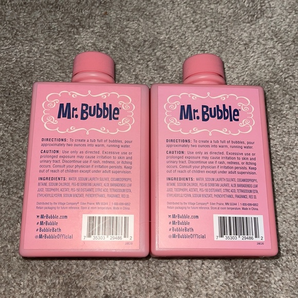 (2) New Sealed Mr. Bubble 8oz Bottles. Retro Design! - Picture 2 of 3